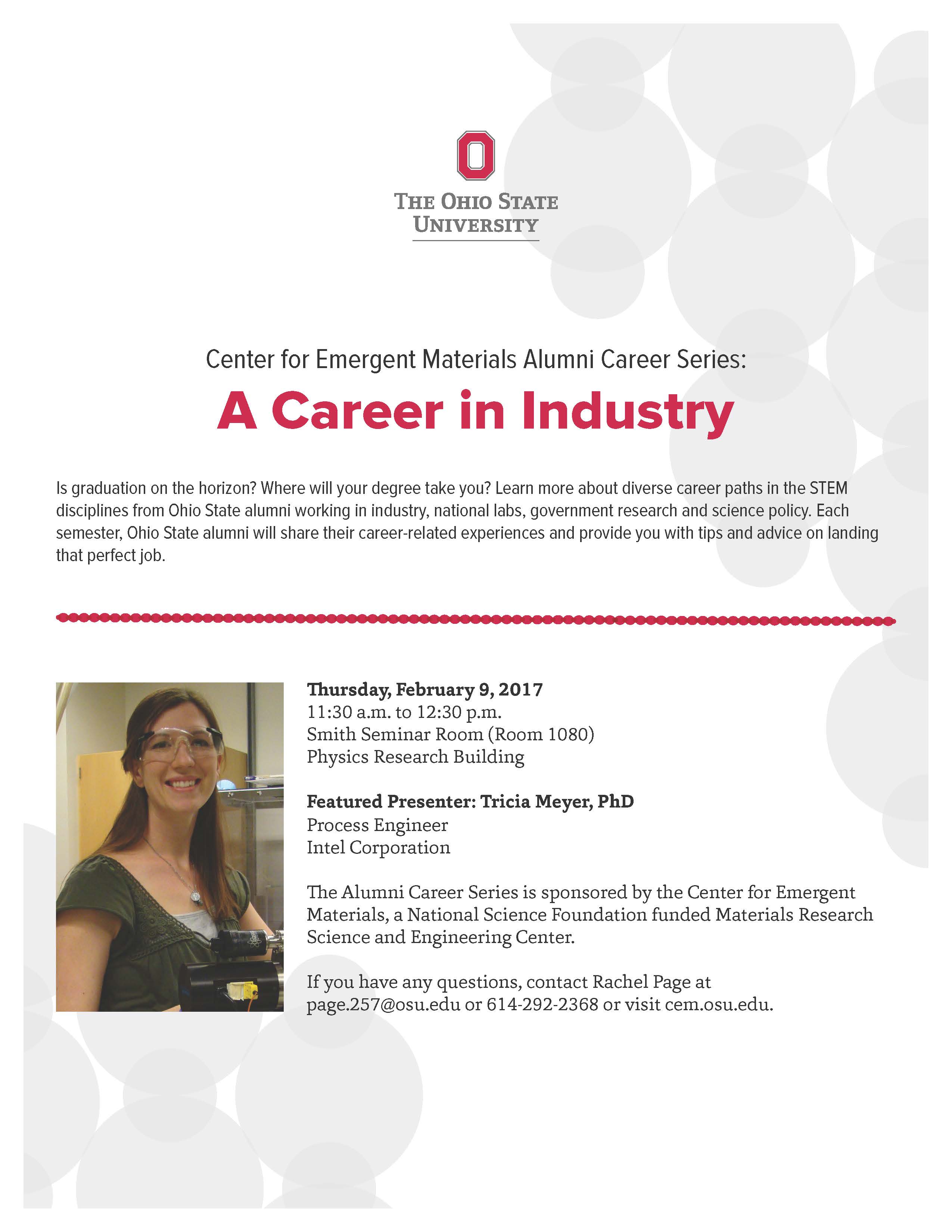 CEM Alumni Career Series- Tricia Meyer Intel