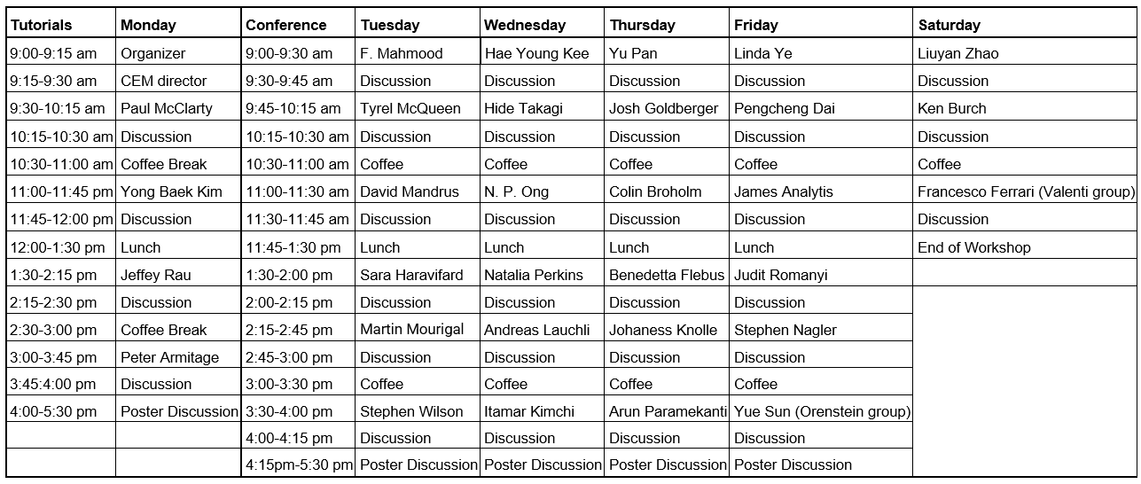 TopoMag Schedule